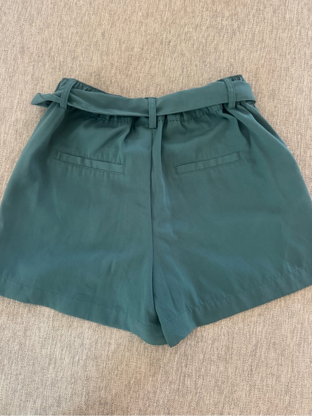 a new day Teal High-Waist Tie-Belt Shorts - Picture 2 of 3